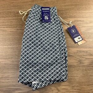 Fair Harbor The Bayberry Swim Trunk Navy Geo Size S NWT Lined Beach Summer